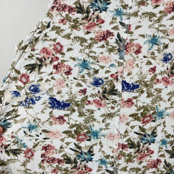 Sadie & Sage Floral Print Swing Dress Mini Ribbed Knit Tunic Top Womens Size XS - Picture 6 of 9